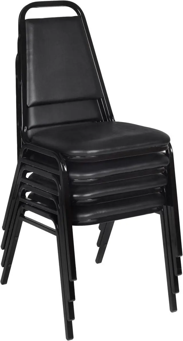 Alt view image 3 of 7 - Restaurant Stack Chair (4 pack)- Black