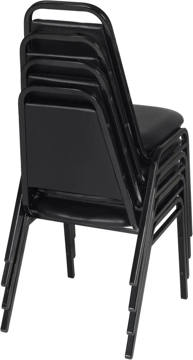 Alt view image 7 of 7 - Restaurant Stack Chair (4 pack)- Black