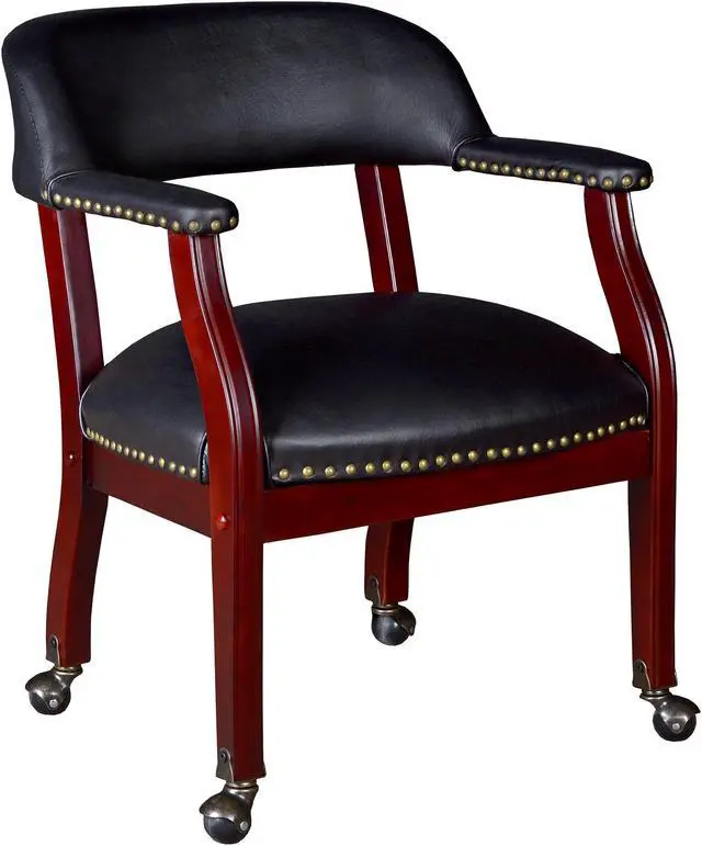 Alt view image 3 of 7 - Ivy League Captain Chair with Casters- Black