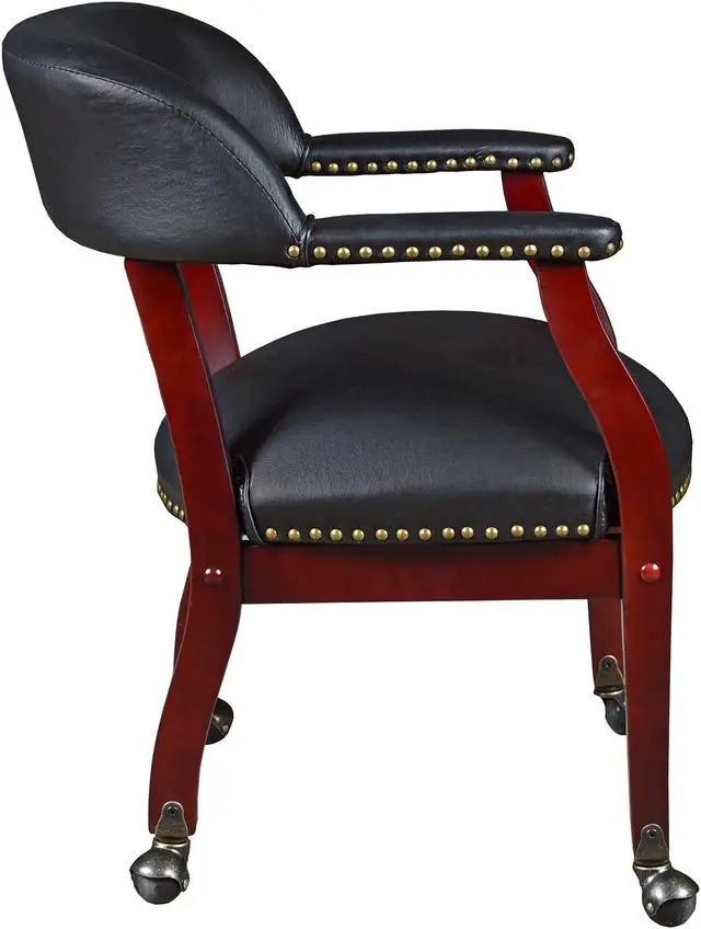 Alt view image 6 of 7 - Ivy League Captain Chair with Casters- Black