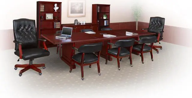 Alt view image 4 of 7 - Ivy League Captain Chair with Casters- Black