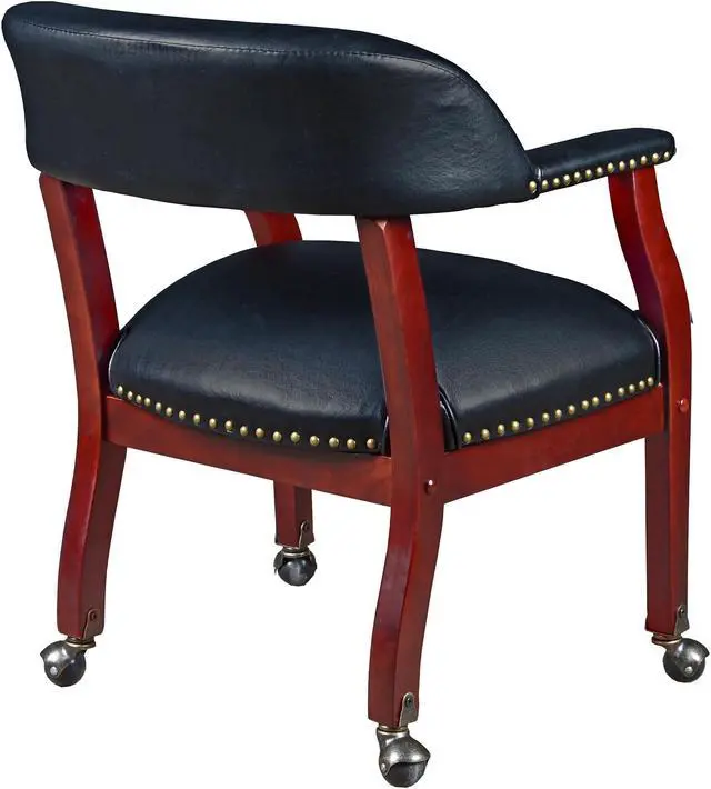 Alt view image 7 of 7 - Ivy League Captain Chair with Casters- Black
