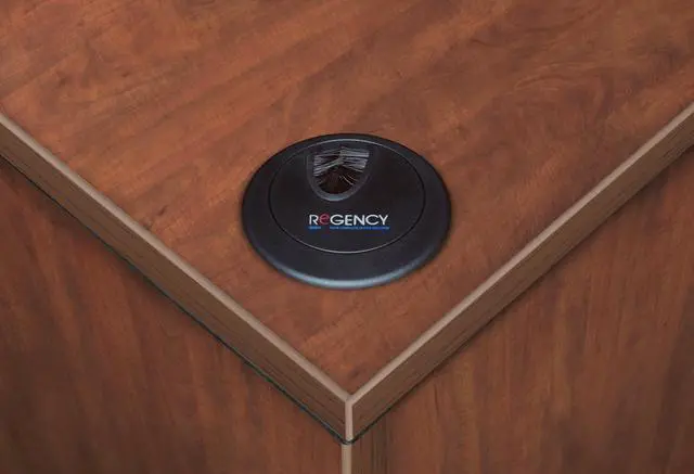 Alt view image 3 of 6 - Regency Legacy 60 x 65 in. L Desk with Double Full Pedestal Drawer Unit- Cherry