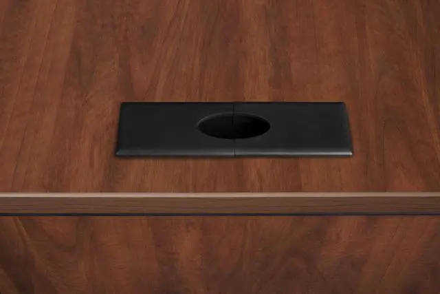 Alt view image 6 of 6 - Regency Legacy 60 x 65 in. L Desk with Double Full Pedestal Drawer Unit- Cherry