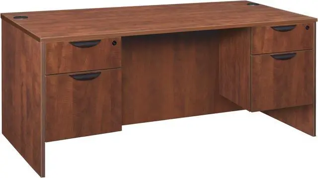 Main image of Regency Legacy 71 x 35 in. Office Desk with Double Pedestal Drawer Unit- Cherry