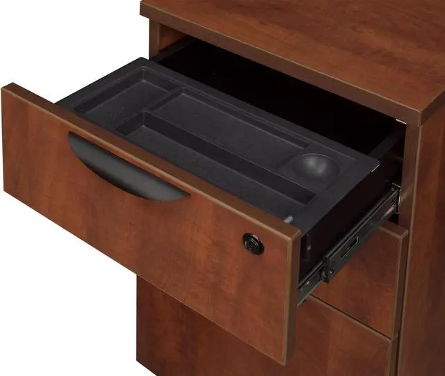 Alt view image 5 of 6 - Regency Legacy 71 x 35 in. Office Desk with Double Pedestal Drawer Unit- Cherry