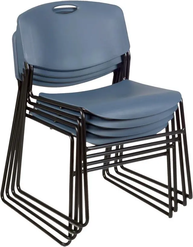 Alt view image 3 of 8 - Zeng Stack Chair (4 pack)- Blue