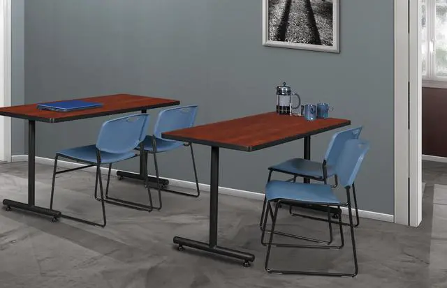 Alt view image 4 of 8 - Zeng Stack Chair (4 pack)- Blue
