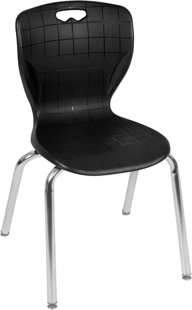Alt view image 3 of 9 - Andy 18" Stack Chair (8 pack)- Black