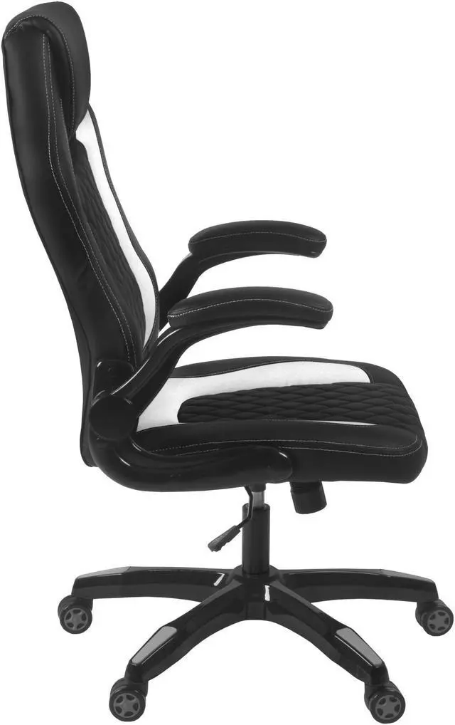 Alt view image 5 of 7 - Aon Archeus Ergonomic Gaming Office Chair  High-Back Computer Desk Chair with Lumbar Support, Flip-Up Arms, Tilt Lock, 360 degree Swivel & Padded Seat for Gamers & Professionals (Black & White)