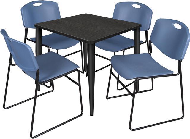 Regency Kahlo 42 in. Square Breakroom Table & 4 Restaurant Stack Chairs -  REG-TPL424229 – SchoolOutlet