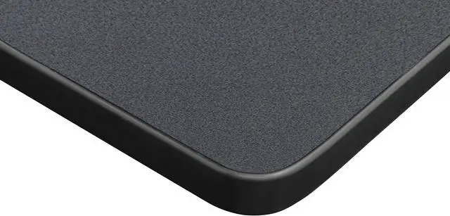 Alt view image 3 of 7 - Regency Kee 42 in. Square Adjustable Classroom Table- Grey & 4 Zeng Stack Chairs- Black
