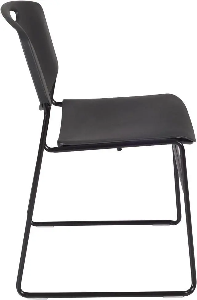 Alt view image 6 of 7 - Regency Kee 42 in. Square Mobile Adjustable Classroom Table- Cherry & 4 Zeng Stack Chairs- Black