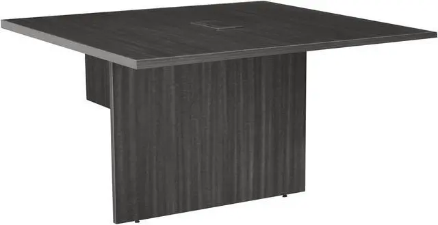 Alt view image 6 of 7 - Regency Legacy 4 ft Racetrack Conference Table Extension with Charging Port- Ash Grey