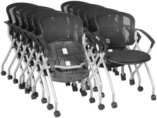 Alt view image 2 of 9 - Cadence Nesting Chair (12 pack)- Black