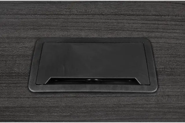 Alt view image 4 of 7 - Regency Legacy 14 ft. Racetrack Laminate Conference Table with Charging Port- Ash Grey