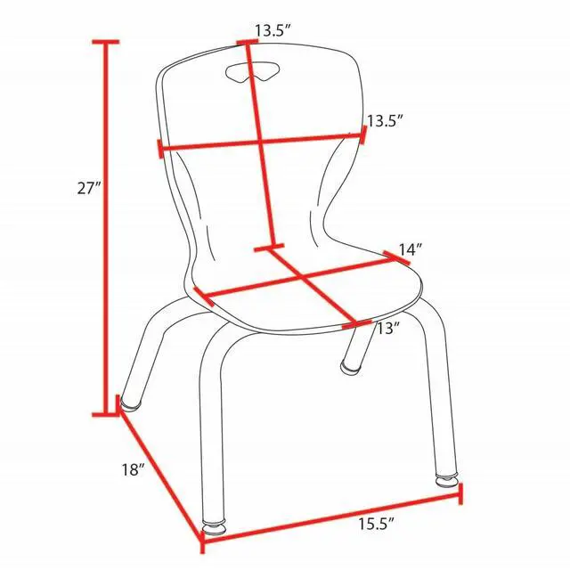 Alt view image 5 of 8 - Andy 15" Stack Chair (20 pack)- Black