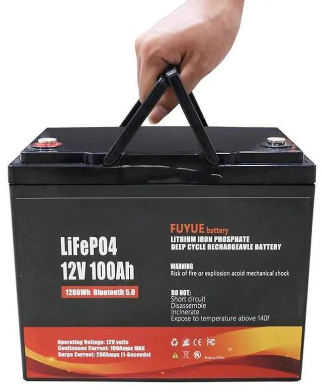 Main image of FUYUE 12V 100Ah LiFePO4  battery , Home Energy, RV, Boats, Golf carts,