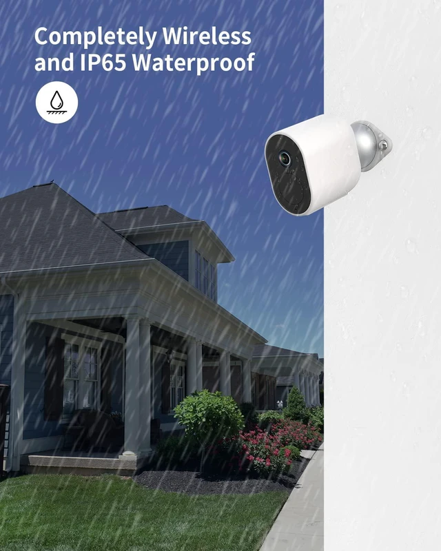 Alt view image 5 of 7 - Wireless Camera System for Home Security, Outdoor Cam with Infrared Night Vision, Body Recognition, Motion Detection and IP65 Waterproof