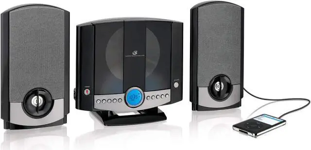Alt view image 2 of 7 - South City Mall HM3817DTBK Home Music System with Remote and AM/FM Radio black
