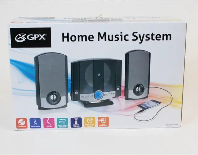 Alt view image 5 of 7 - South City Mall HM3817DTBK Home Music System with Remote and AM/FM Radio black