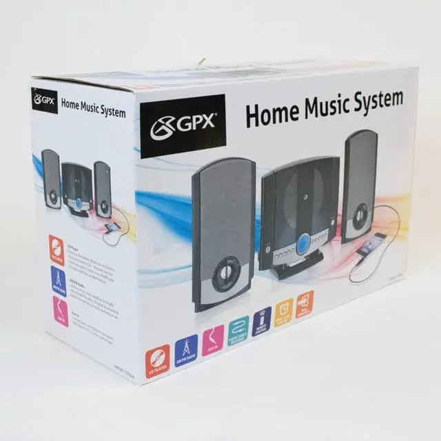 Alt view image 6 of 7 - South City Mall HM3817DTBK Home Music System with Remote and AM/FM Radio black
