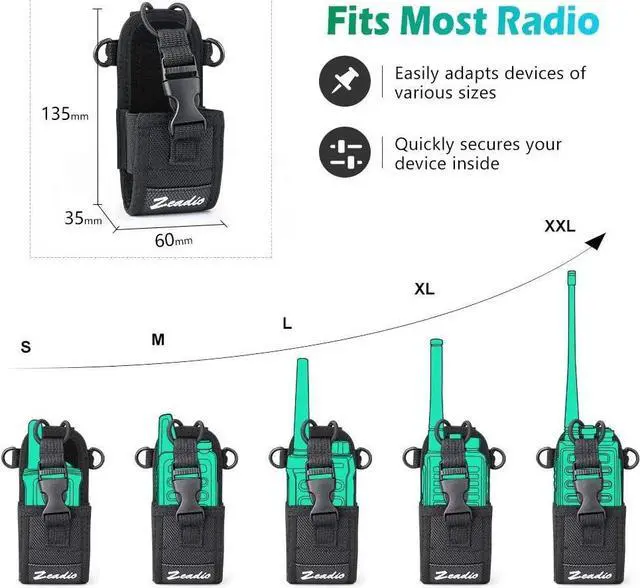 Alt view image 4 of 6 - Zeadio Multi-Function Pouch Case Holder for GPS Phone Two Way Radio (ZNC-D, Pack of 1)