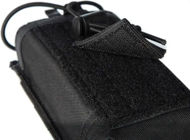 Alt view image 5 of 7 - 2 Pack Tactical Radio Holder Radio Case Molle Radio Holster Military Heavy Duty Radios Pouch Bag for Two Ways Walkie Talkies Adjustable Storage with 3 Pack Patch