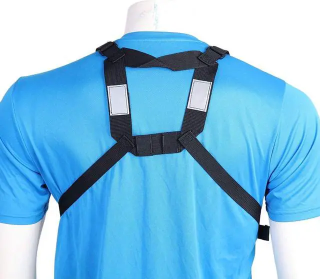 Alt view image 3 of 7 - ABBREE Chest Harness Front Pack Pouch Holster Vest Rig for Baofeng UV-5R BF-F8HP UV-82 TYT Ham Two Way Radio (Rescue Essentials) (Reflective Black)