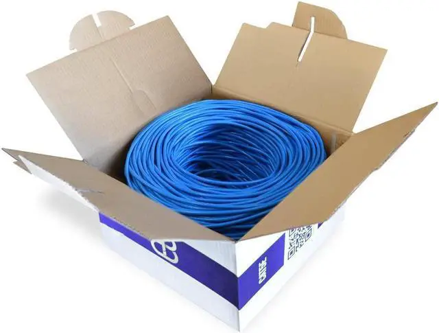 Alt view image 2 of 3 - Dripstone 600001 1000ft CAT5e 4/UTP Ethernet LAN Cable 24AWG Network Wire (Blue)