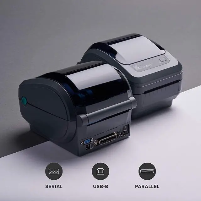 Alt view image 2 of 7 - Ze bra GK420d Direct Thermal Desktop Monochrome Printer Print Width of 4 in USB Serial and Parallel Port Connectivity GK42-202510-000