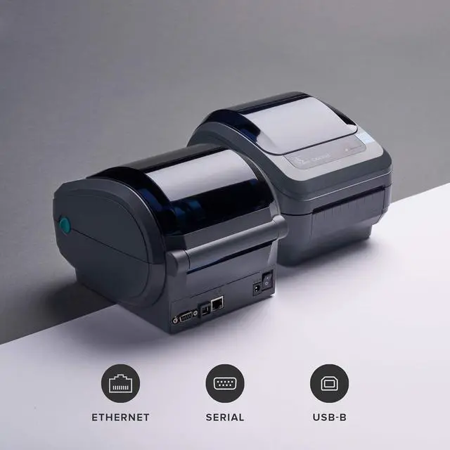 Alt view image 2 of 7 - Ze bra GX420d Direct Thermal Desktop Printer Print Width of 4 in USB Serial and Ethernet Port Connectivity GX42-202410-000