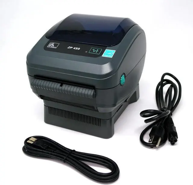 Alt view image 5 of 7 - Ze bra ZP 450 Label Thermal Monochrome Bar Code Printer ZP450-0501-0006A