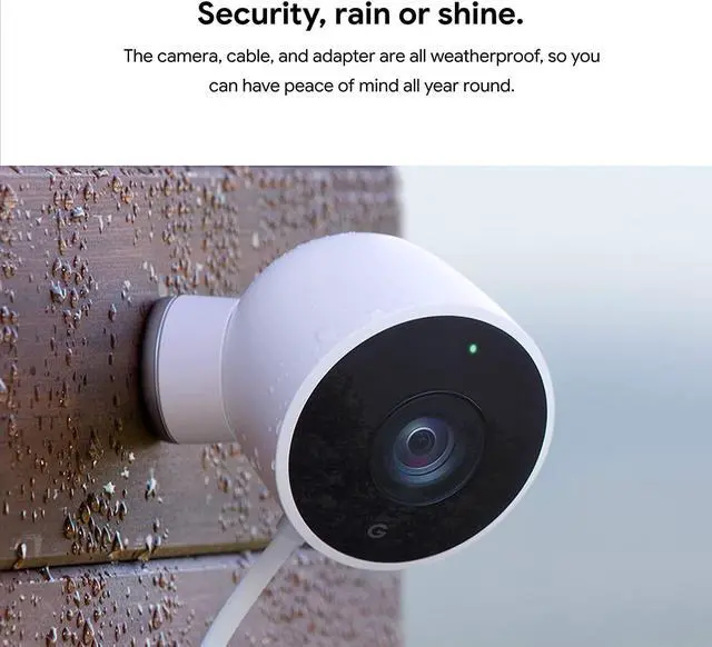 Alt view image 3 of 7 - Google Nest Cam Outdoor - 1st Generation - Weatherproof Camera - Surveillance Camera with Night Vision - Control with Your Phone