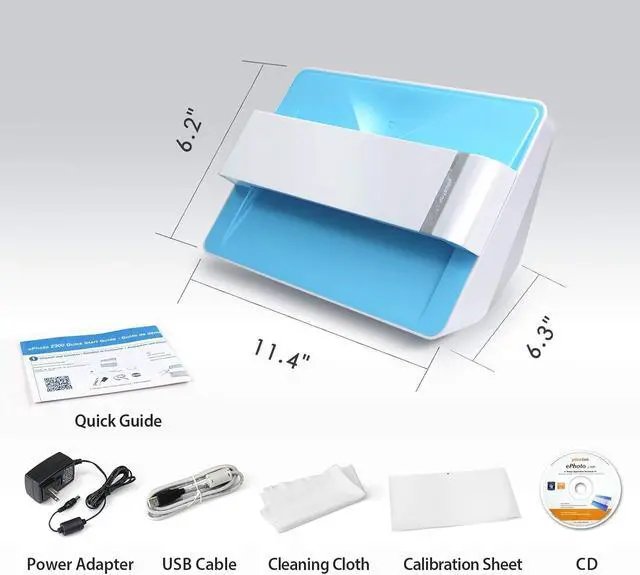 Alt view image 6 of 7 - Photo Scanner ePhoto Z300, Scans 4x6 inch Photos in 2 Seconds, Auto crop and deskew with CCD Sensor, Supports Mac and PC