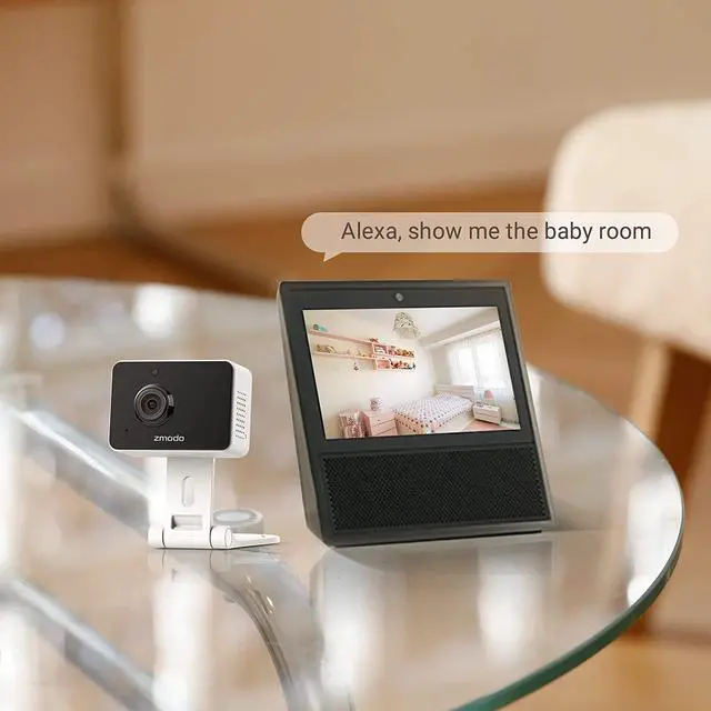Alt view image 6 of 7 - Zmodo 1080p Mini WiFi Pet Camera Two-Way Audio Smart Home Camera with Night Vision, Compatible with Alexa & the Google Assistant (2 Pack)