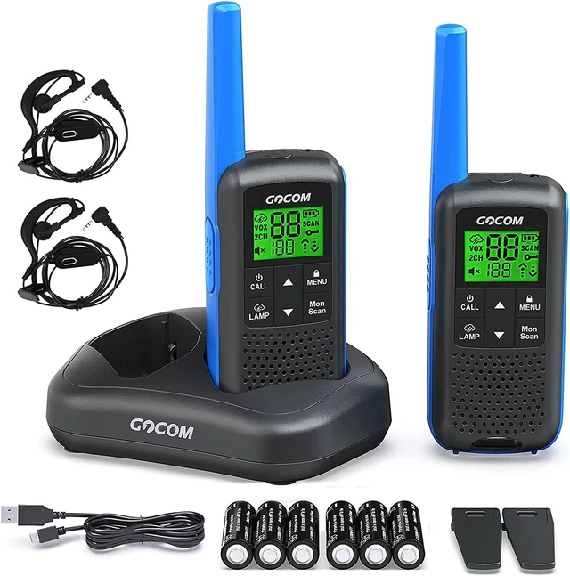 Main image of G600 FRS Two-Way Radios for Adults 2W Long-Range Rechargeable Walkie Talkies with VOX Scan, NOAA & Weather Alerts, LED Lamplight, 2-Pack