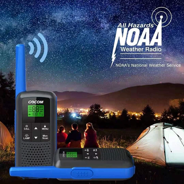 Alt view image 4 of 7 - G600 FRS Two-Way Radios for Adults 2W Long-Range Rechargeable Walkie Talkies with VOX Scan, NOAA & Weather Alerts, LED Lamplight, 2-Pack