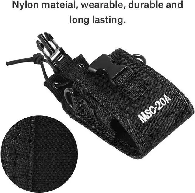 Alt view image 2 of 7 - Walkie Talkie Holster, Multi function Pouch Case Holder, Apply to MSC 20A Motorola Kenwood GPS Phone Two Way Radio Walkie Nylon Holster (Black)