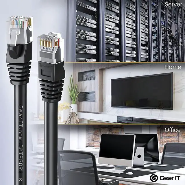 Alt view image 7 of 7 - South City Mall Cat 6 Ethernet Cable 5 ft (20-Pack) - Cat6 Patch Cable, Cat 6 Patch Cable, Cat6 Cable, Cat 6 Cable, Cat6 Ethernet Cable, Network Cable, Internet Cable - Black 5 Feet