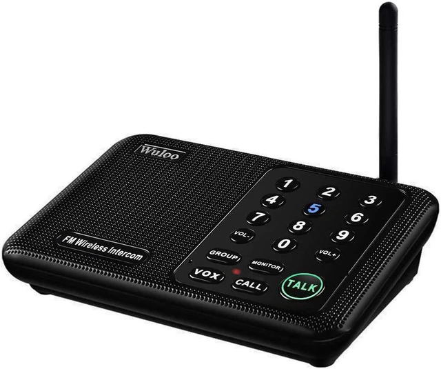 Main image of Wuloo Intercoms Wireless for Home 5280ft Range 10 Channel 3 Code, Intercom System for House Business Office(Only 1 Unit for Expandable The Original intercom System, CAN NOT Work Without Other Units)
