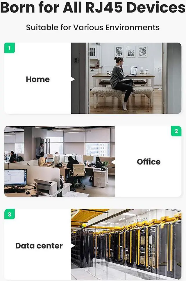 Alt view image 4 of 7 - UGREEN Cat 7 Ethernet Cable High Speed Braided Internet Cord Cat7 RJ45 Shielded Indoor Heavy Duty LAN Network Cables Compatible for Gaming PC PS5 PS4 PS3 Xbox Modem Router Smart TV 6FT