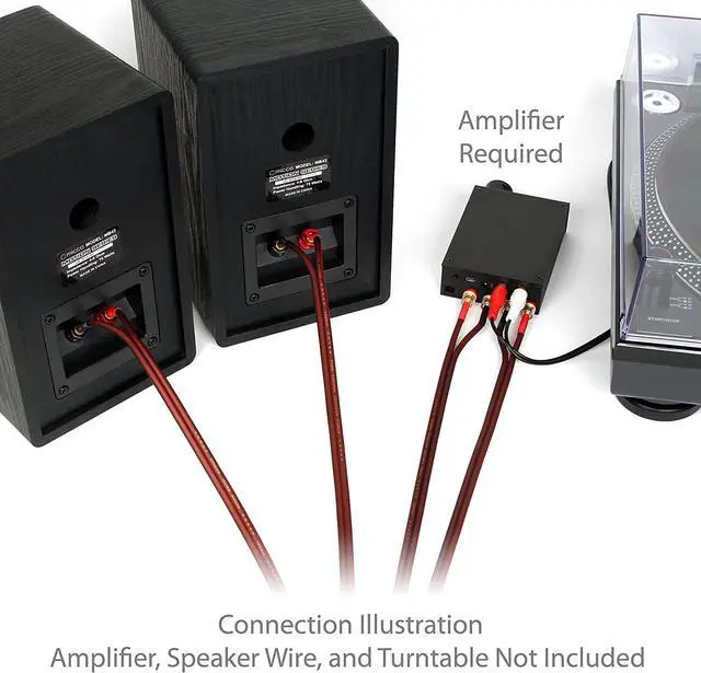 Alt view image 3 of 7 - Micca MB42 Bookshelf Speakers for Home Theater Surround Sound, Stereo, and Passive Near Field Monitor, 2-Way (Black, Pair)