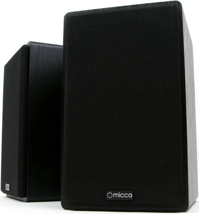 Alt view image 6 of 7 - Micca MB42 Bookshelf Speakers for Home Theater Surround Sound, Stereo, and Passive Near Field Monitor, 2-Way (Black, Pair)