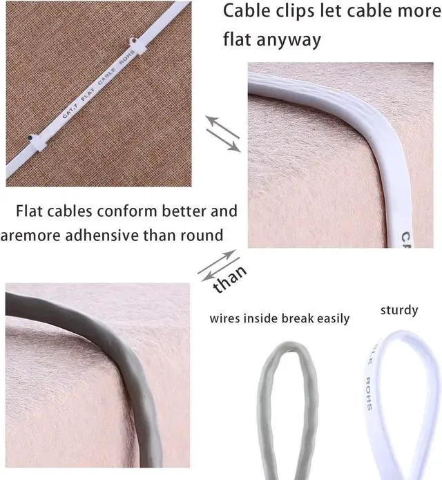 Alt view image 4 of 7 - Cat7 Ethernet Cable 50ft Flat High Speed Shielded (STP) Solid Computer Network Cord with Snagless Rj45 Connectors Slim Durable Internet LAN Wire for Modem,Router.Faster Than Cat5e/Cat5/cat6 (White)