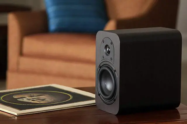 Alt view image 4 of 6 - Micca RB42 Reference Bookshelf Speaker with 4-Inch Woofer and Silk Tweeter (Dark Walnut, Pair)