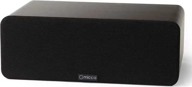 Alt view image 3 of 6 - Micca OoO Slim Center Channel Speaker with 3-Inch Woofers and Silk Tweeter, Thin Design Under 4" Tall, for Desktop Stereo or Home Theater Surround Sound, Wall Mountable, Single, Dark Walnut