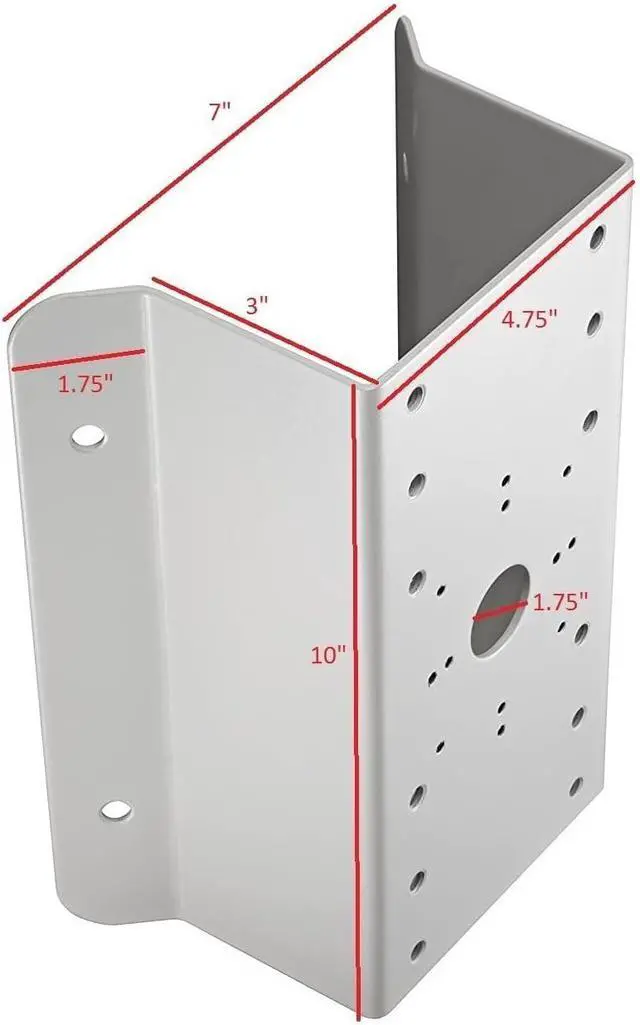Alt view image 6 of 7 - Kenuco cm DS-1276ZJ Universal Corner Bracket Most Hik-compatible Wall Mounts Cameras (White 2-pk)