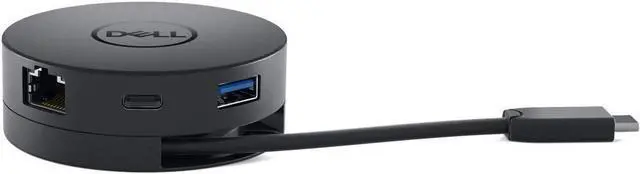 Alt view image 6 of 7 - Dell USB-C Mobile Adapter (DA300), Black, DELL-DA300