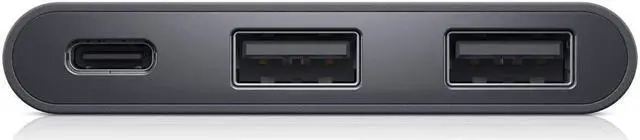 Alt view image 5 of 7 - Dell Adapter USB-C to Dual USB-A with Power Pass-Through